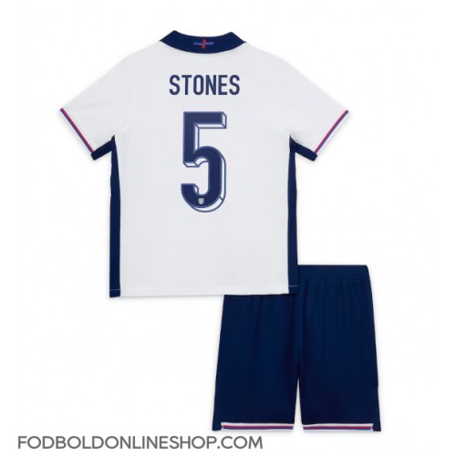 England John Stones #5 Hjemme Trøje Børn EM 2024 Kortærmet (+ Korte bukser)